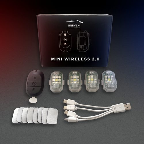 Mini Wireless LEDs 2.0 with 150-hour battery installed in modern car interior